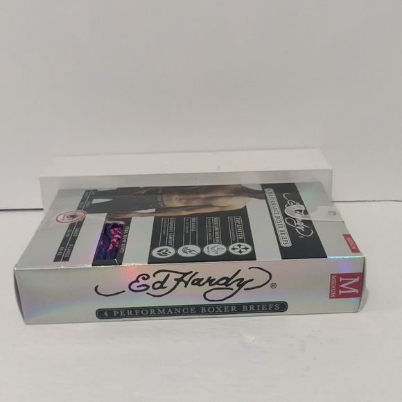 Ed Hardy Boxer Briefs Men’s 4 Pack Size Medium Performance Stretch Grunge NWT - Picture 5 of 7